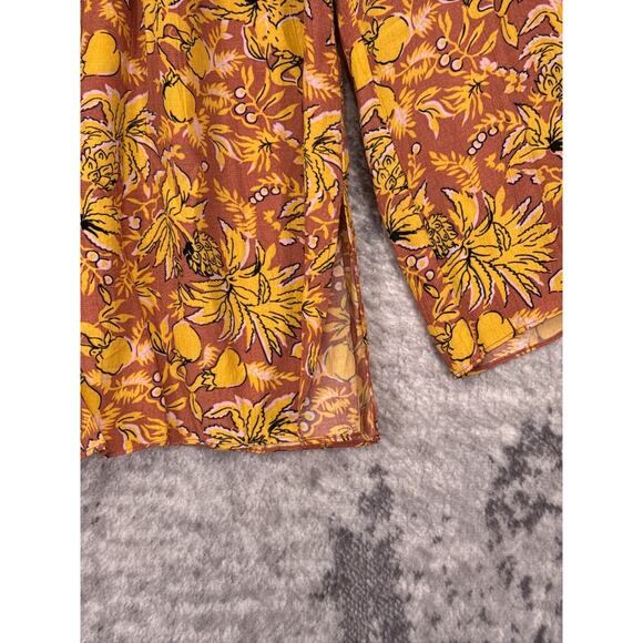 Vanessa Bruno Top 36 / US 2 - 4 Womens Floral Pop Over Blouse - Picture 3 of 9